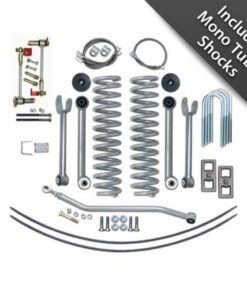 Rubicon Express 4.5" Super-Flex Short Arm Suspension Lift Kit with Rear Add-A-Leaf Springs and MonoTube Shocks for 1984-2001 Jeep Cherokee XJ