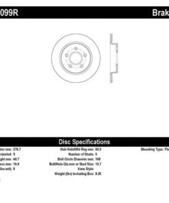StopTech 13 Ford Focus ST Drilled Right Rear Rotor