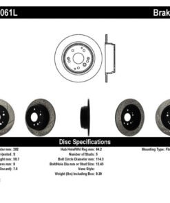 StopTech 04-08 Acura TL / 03-09 honda Element Slotted & Drilled Left Rear Rotor