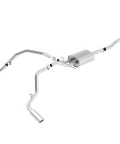 Borla 14 Silv/Sierra C/B Exh S-Type 1500 5.3L V8 AT/MT 2&4WD Ext Cab Split Side Exit