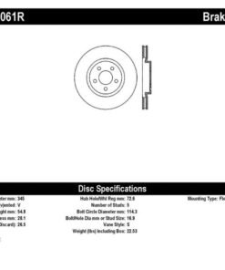 StopTech 05-09 Chrysler 300 (5.7L V8 exc SRT-8) Front Right Slotted & Drilled Rotor