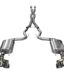 Corsa 15-16 Ford Mustang GT 5.0 3in Cat Back Exhaust Polish Quad Tips (Sport)