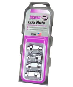McGard Hex Lug Nut (Cone Seat Bulge Style) 1/2-20 / 3/4 Hex / 1.45in. Length (4-pack) - Chrome