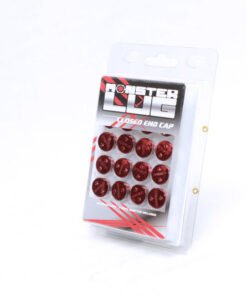 Wheel Mate Monster Lug Nut Caps - Red 14x1.50