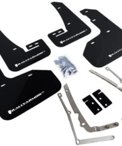 Rally Armor 2015-2016 VW Golf R UR Black Mud Flap w/ White Logo