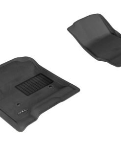 3D MAXpider 2014-2020 Chevrolet Silverado Double Cab/Crew Cab Kagu 1st Row Floormat - Black