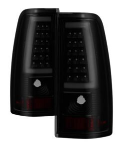 xTune Chevy Silverado 1500/2500/3500 99-02 Version 3 Tail Lights Black Smoke ALT-ON-CS99V3-LBLED-BSM