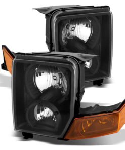 Xtune Jeep Commander 06-10 Crystal Headlights Black HD-JH-JCOM06-AM-BK