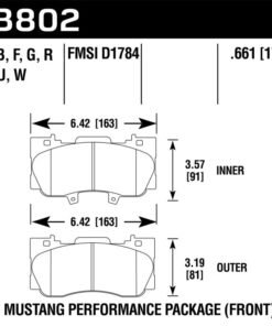 Hawk 16-17 Ford Mustang HP+ Street Front Brake Pads