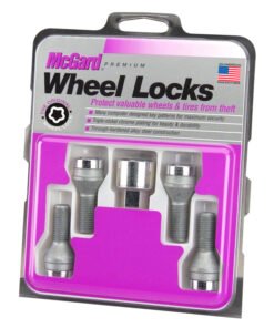 McGard Wheel Lock Bolt Set - 4pk. (Cone Seat) M12X1.5 / 21mm Hex / 18.2mm Shank Length - Chrome