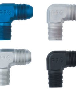 Fragola -6AN x 3/8 NPT 90 Degree Adapter - Black