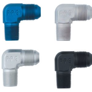 Fragola -3AN x 1/8 NPT 90 Degree Adapter - Black