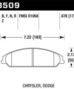 Hawk 2013-2014 Chrysler 200 (w/XR1 Brakes) HPS 5.0 Front Brake Pads