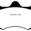 EBC 01-04 Aston Martin Vanquish 5.9 (AP Caliper) Bluestuff Front Brake Pads