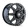Mayhem 8101 Monstir 20x8.25 / 8x165.1 BP / 127mm Offset / 116.7mm Hub Front Blk- Milled Spokes Wheel