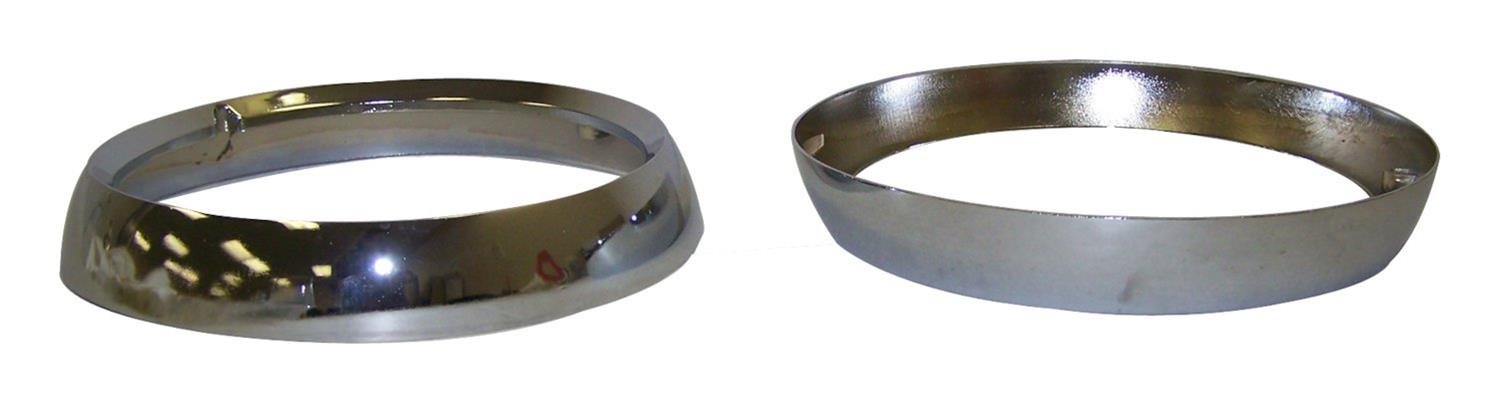 Crown Automotive 5460087K Pair of Chrome Headlight Bezels for 1972-1986 Jeep CJ