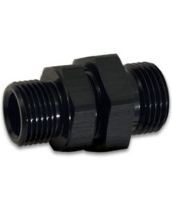 Vibrant -10AN to -8AN ORB Male to Male Union Adapter - Anodized Black