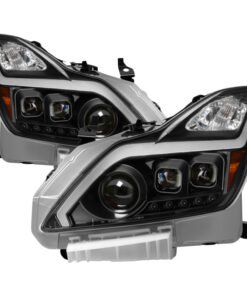 xTune Infiniti G37 Coupe (non-AFS) 08-15 Projector Headlights - Black PRO-JH-IG3708-2D-LB-BK