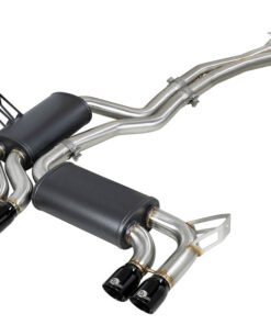 aFe MACH ForceXP 2.5 IN 304 Stainless Steel Cat-Back Exhaust System w/ Black Tips 01-06 BMW M3 (E46)