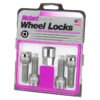 McGard Wheel Lock Bolt Set - 4pk. (Radius Seat) M14X1.5 / 17mm Hex / 27.0mm Shank Length - Chrome