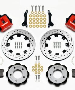 Wilwood Combination Parking Brake Rear Kit 12.19in Drilled Red 2006-Up Civic / CRZ