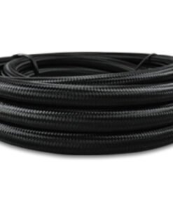 Vibrant -12 AN Black Nylon Braided Flex Hose w/ PTFE Liner (5 Foot Roll)