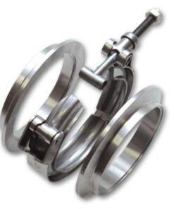 Vibrant AL V-B Flange Assembly for 4in OD Tubing incl 2 AL V-b flanges 1 SS V-B Clamp 1 Viton O-Ring