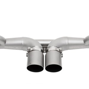 SOUL 14-19 Porsche 991 GT3 Center Muffler Bypass Exhaust - 4in Straight Cut Signature Satin Tips