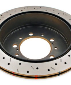DBA 07+ Toyota LandCruiser 200 Series Rear Drilled and Slotted 4000 Series Rotor