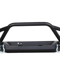 Fishbone Offroad Cherokee XJ Front Winch Bumper W/Grille Guard Bullhead Steel - Blk Txtrd Pwdrcoat