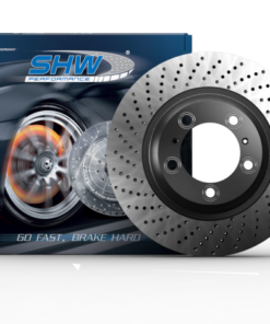 SHW 12-16 Porsche 911 Carrera 3.4L w/o Ceramic Brakes Left Rear Drilled-Dimpled MB Brake Rotor
