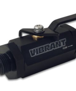Vibrant -16AN to -16AN Male Shut Off Valve - Black