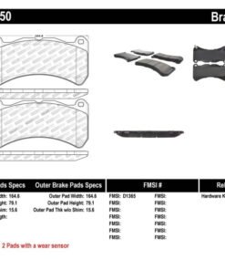 StopTech Performance 08-09 Lexus IS F Front Brake Pads