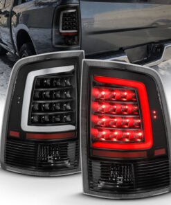 ANZO 2009-2018 Dodge Ram 1500 LED Taillight Plank Style Black w/Clear Lens