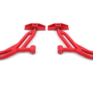 BMR 10-14 Ford Mustang / Shelby GT500 Non-Adj. Lower A-Arms (Poly/Delrin) - Red
