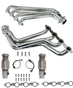 BBK 10-15 Camaro LS3 L99 Long Tube Exhaust Headers With Converters - 1-3/4 Chrome