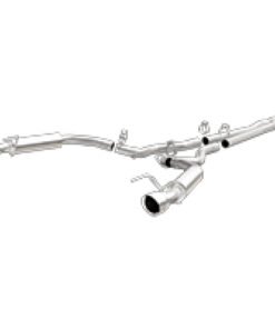 MagnaFlow Cat Back, SS, 2.5in, Competition, Dual Split Polished 4.5in Tips 2015 Ford Mustang V6 3.7L
