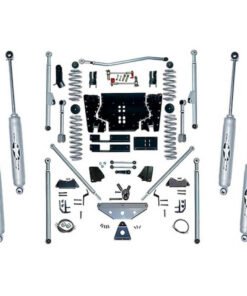 Rubicon Express 4.5" Extreme-Duty Tri-link Long Arm Suspension Lift Kit with Twin-Tube Shocks for 2003-2006 Jeep Wrangler TJ