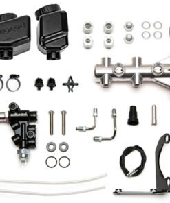 Wilwood Remote Tandem M/C Kit w/Brkt and Valve - 1.12in Bore Burnished