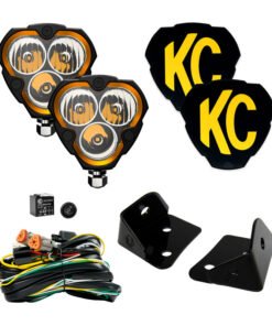 KC HiLiTES FLEX ERA 3 Vehicle Light System Kit Jeep JK Combo and A-Pillar Bracket