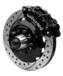 Wilwood Superlite 6R Front Brake Kit for 63-87 Chevy C10 Prospindle 13.06 in Diameter Black Calipers